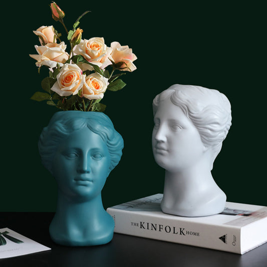 Decoration Venus Head Statue Creative Vase Artwork Style