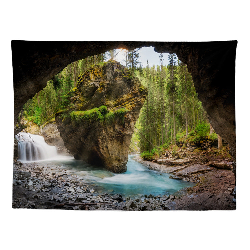 Green Forest Series Tapestry Painting-V Home Decor