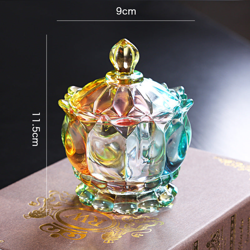 🎁 European Luxury Crystal Glass Sugar Bowl Storage Jar Jewelry Candy Jar Toothpick Box With Lid American Decorative Ornaments (100% off)