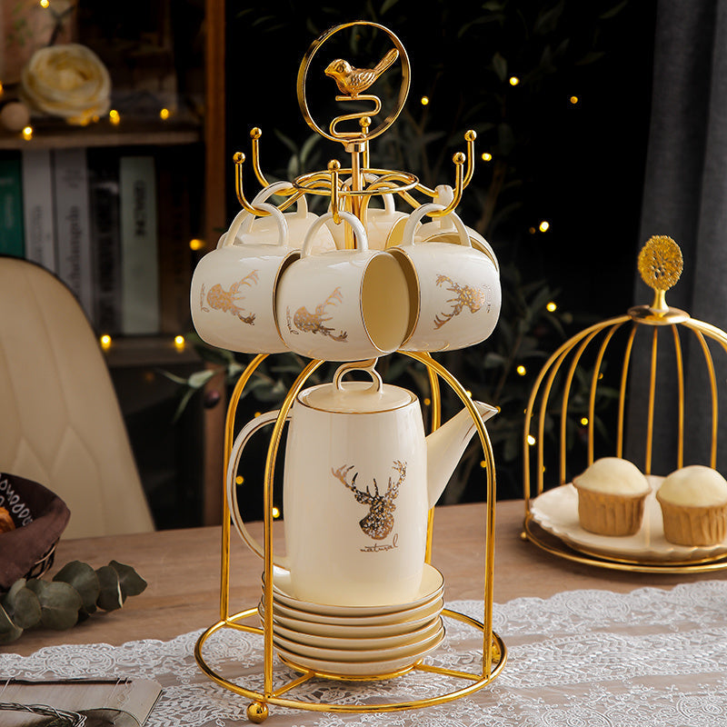 🎁 European Style Light Luxury Teapot, Black Tea Cup, Afternoon Tea, Scented Tea, Tea Set (100% off)