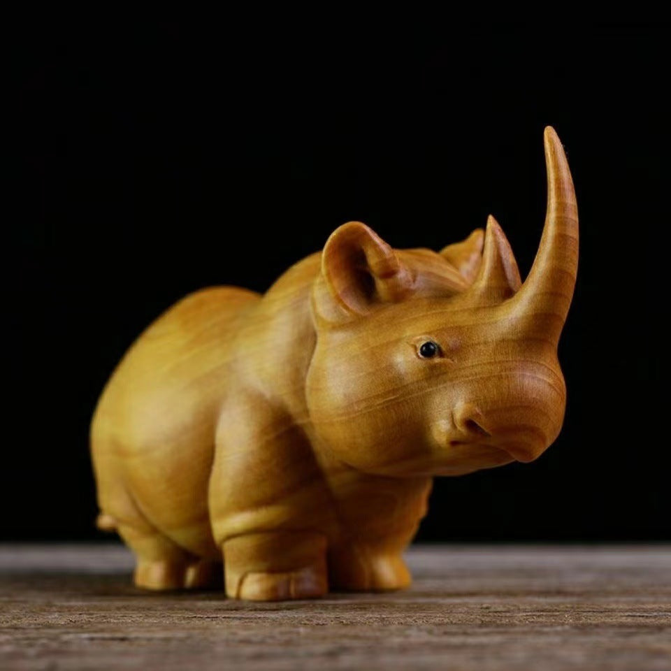 🎁 Sculptures And Figurines For Interior Cute Wood Carving Animals Statue Decoration Ornaments (100% off)