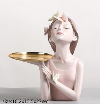 Looking up at the girl resin tray