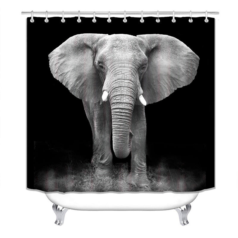 Hot Selling Polyester 3D Digital Printing Waterproof Shower Curtain