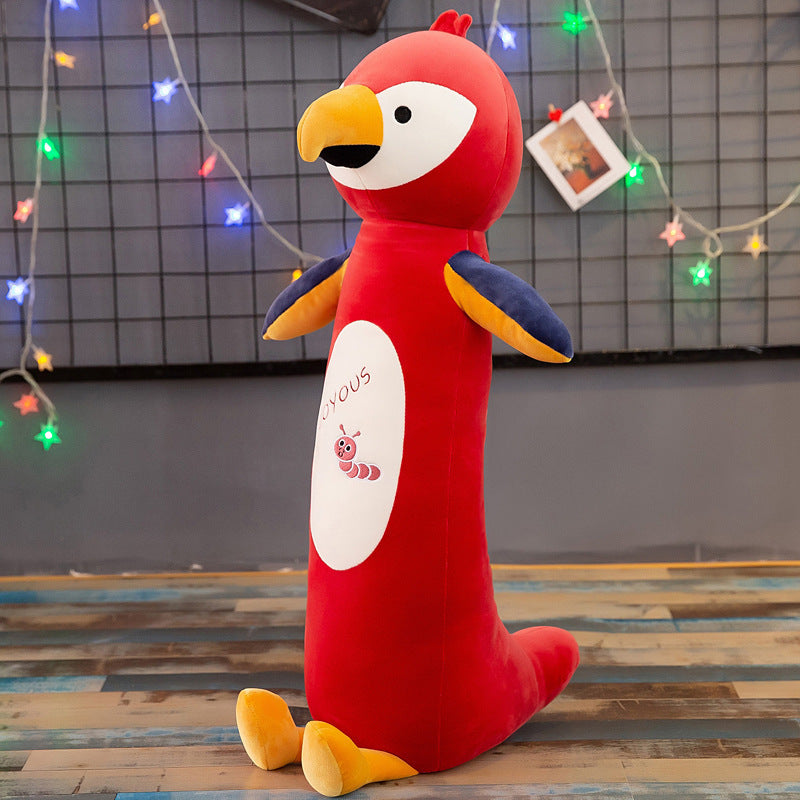Cute parrot long pillow