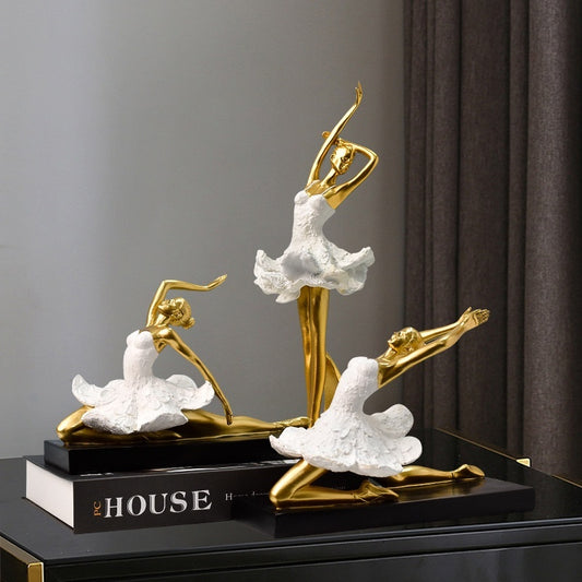 Modern Light Luxury Ballet Dance Girl Plastic Ornaments