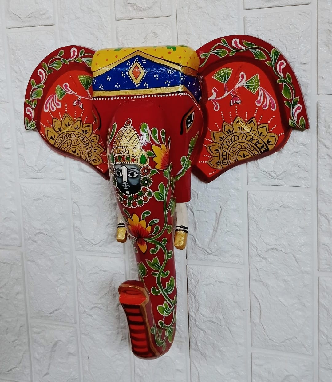 Wooden Elephant Head Wall Decor 14*14 — V Home Decor