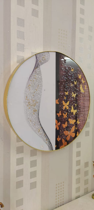 Crystal Butterfly Circle Wall Decor 24*24
