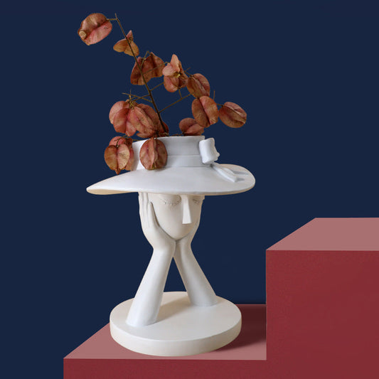 🎁 Resin Vase Living Room Simple Home Creative Abstract Character (100% off)
