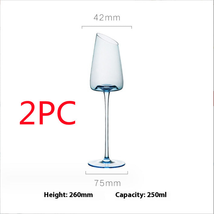 Klein Blue Crystal Glass Goblet Red Grape Wine Glass