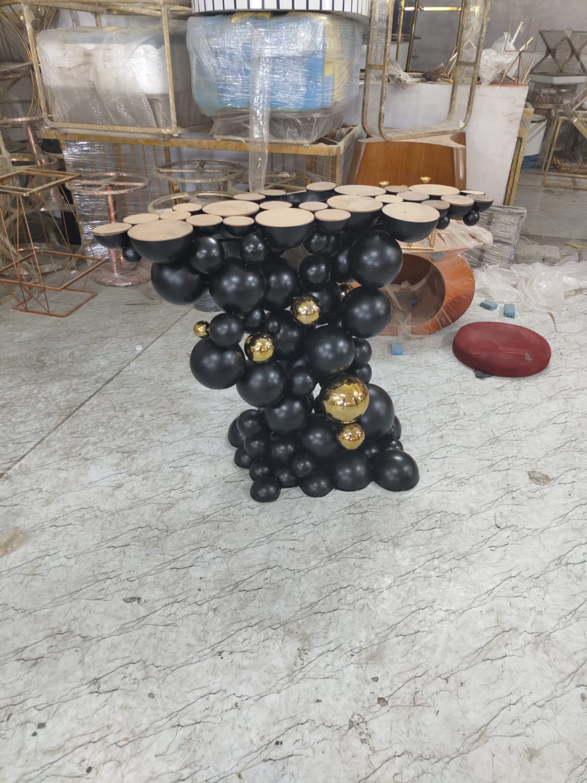 Stack Of Stainless Steel Balls Center Table 45*14*32