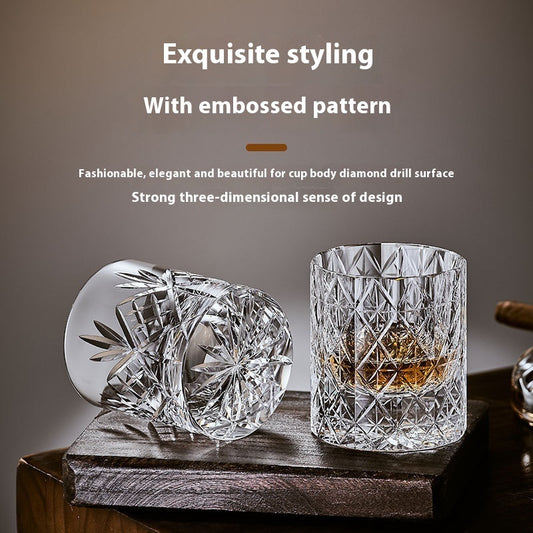 Hand Carved Whiskey Crystal Glasses