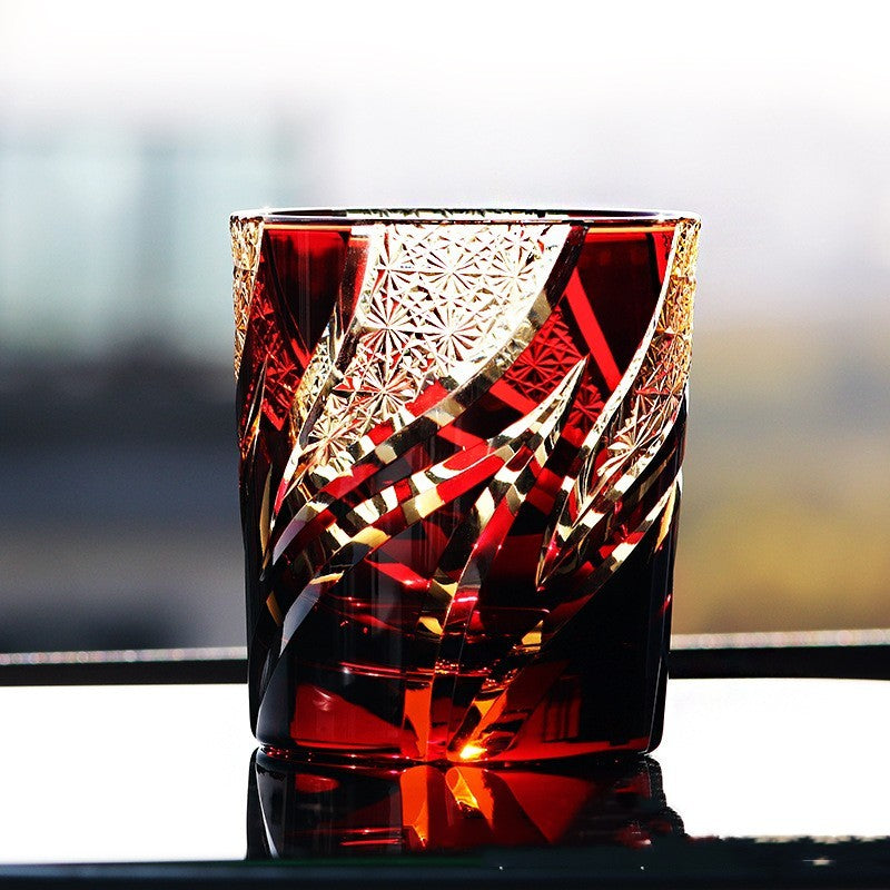 🎁 Carved Lead-free Crystal Glass Whisky Tumbler (100% off)