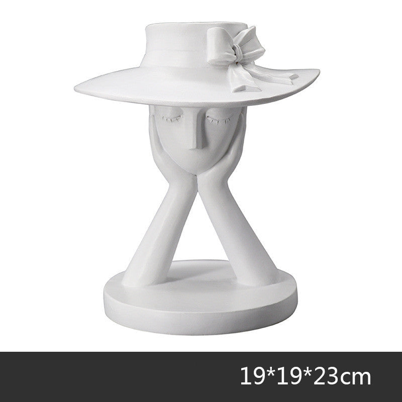 🎁 Resin Vase Living Room Simple Home Creative Abstract Character (100% off)