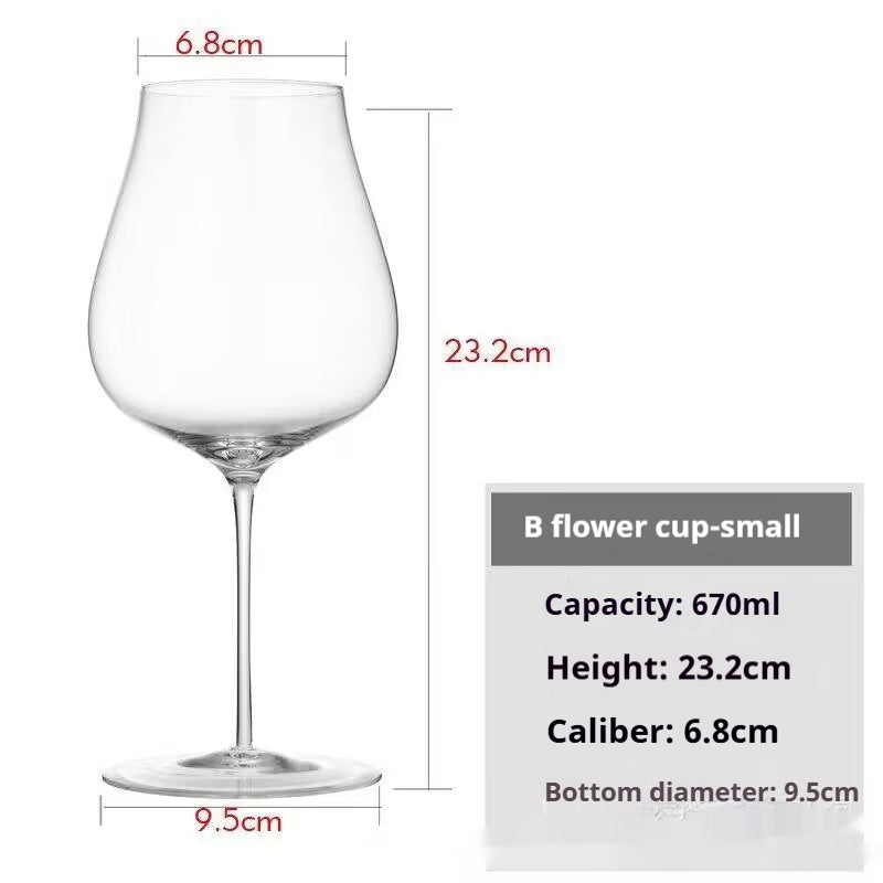 Jingxiang Red Wine Cup Home Crystal Glass Hump Goblet European Style Good-looking Burgundy Wine Glass
