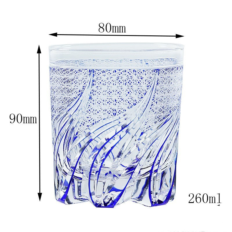🎁 Carved Lead-free Crystal Glass Whisky Tumbler (100% off)