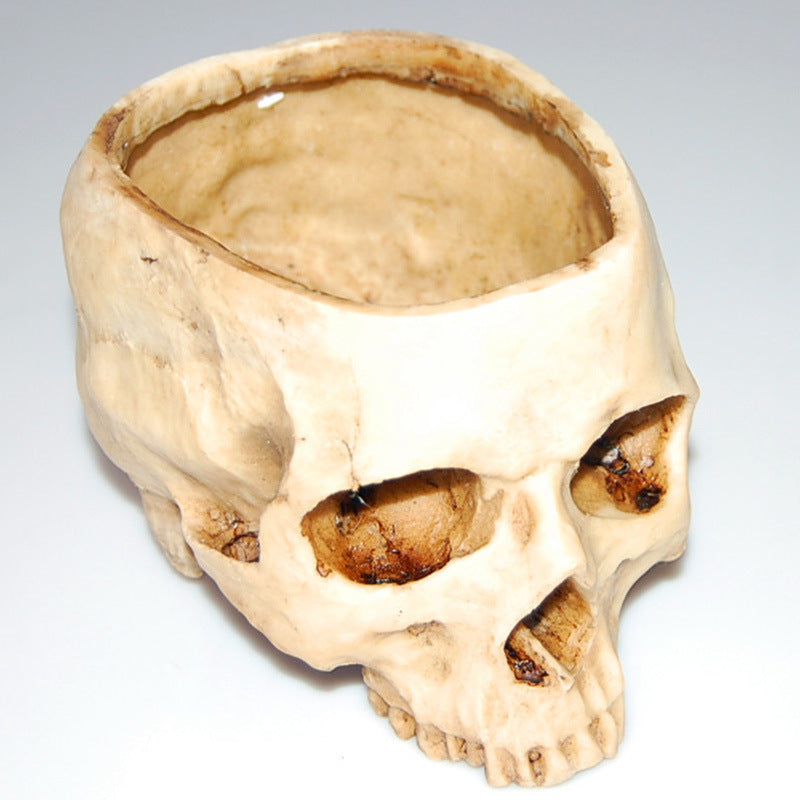Resin Skull Flower Pot Ashtray Resin Skull Ornament Flower Pot