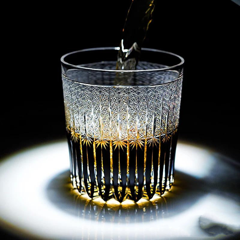 🎁 Hand Carved Crystal Glass Whiskey Glass (100% off)