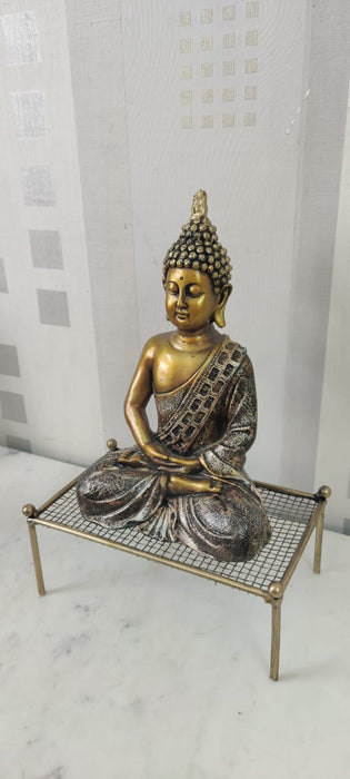 Polyresin Buddha Idol On Cot