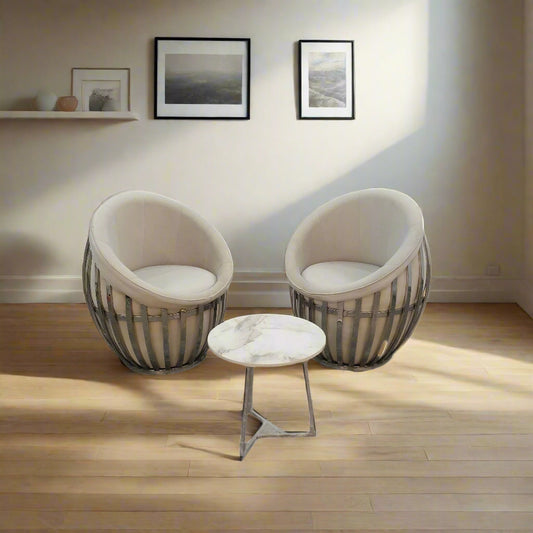 Two Lounge Armchair and one Table Set 27*27*34-V Home Decor