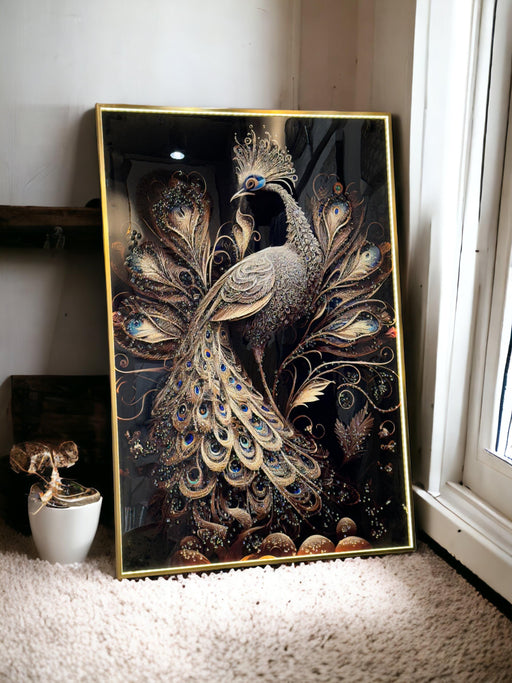 PVC Frame Peacock Crystal Painting 24*36