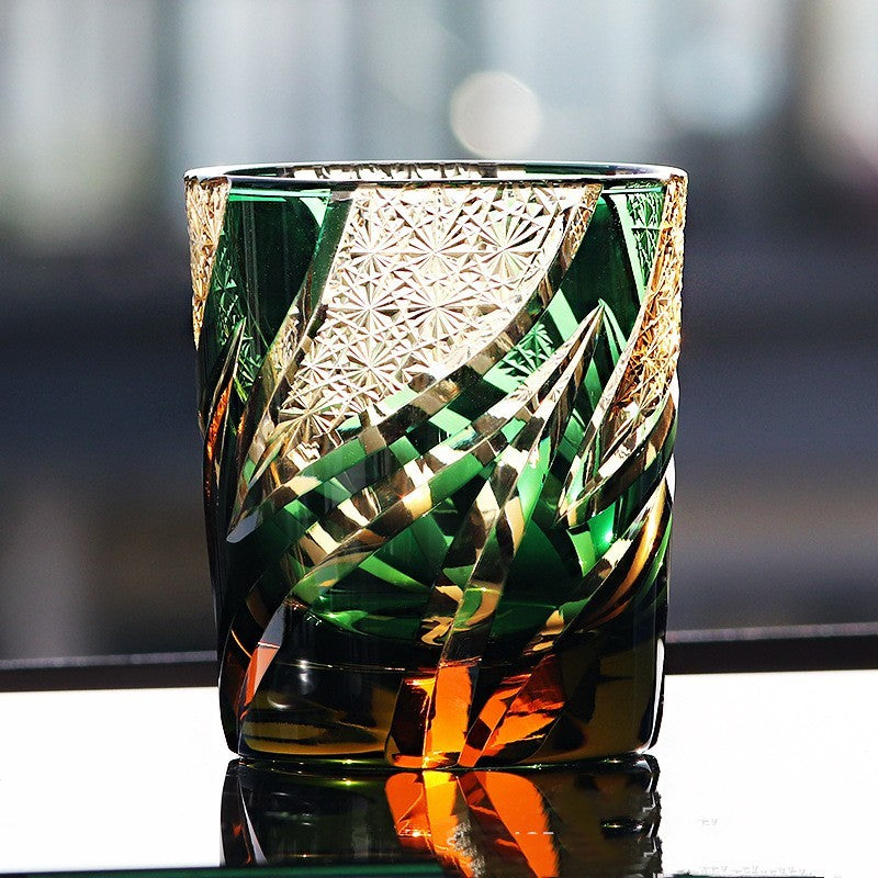 🎁 Carved Lead-free Crystal Glass Whisky Tumbler (100% off)