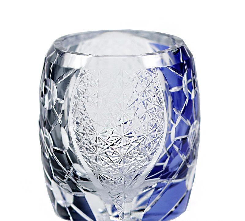 🎁 Japanese-style Edo Cut Hand Carved Crystal Glass Whisky Tumbler Mild Luxury Retro (100% off)