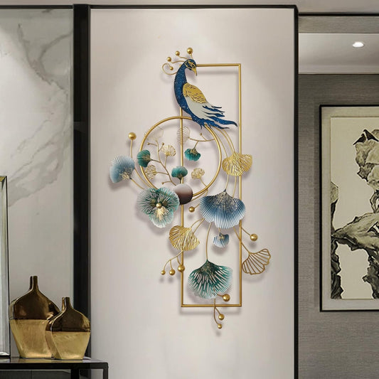 Decorative Metal peacock Wall Accent