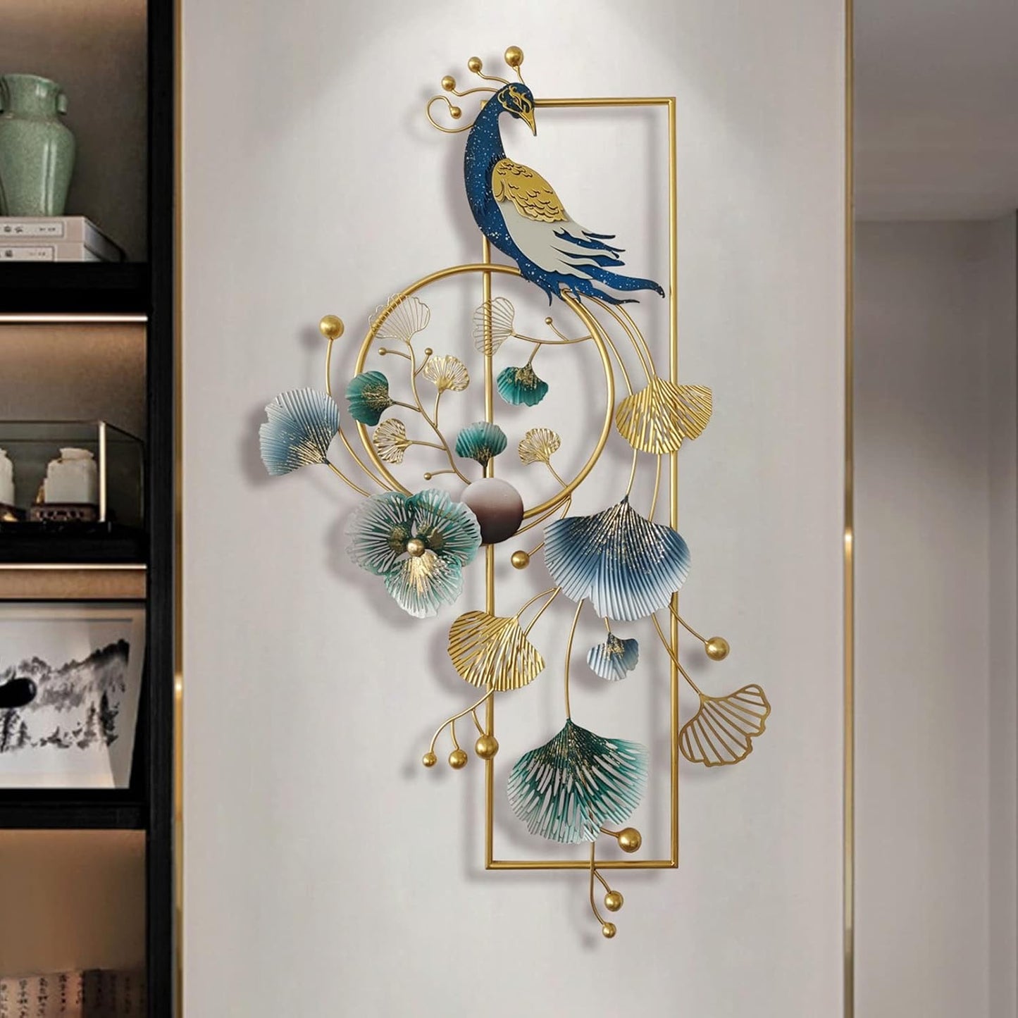 Decorative Metal peacock Wall Accent