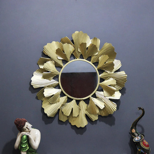 Ginkgo Flower Mirror Wall Decor 24*24