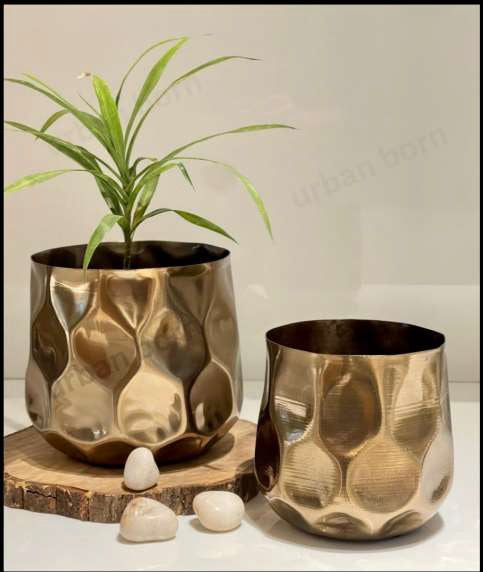 Shiny Golden Color Pot Set 7*6