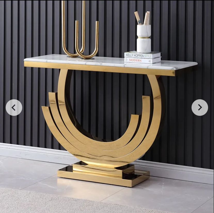 Stainless Steel Moon Console Table 44*14*30