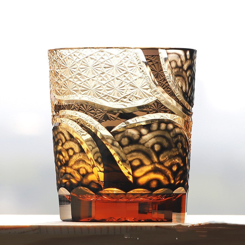 🎁 Carved Lead-free Crystal Glass Whisky Tumbler (100% off)