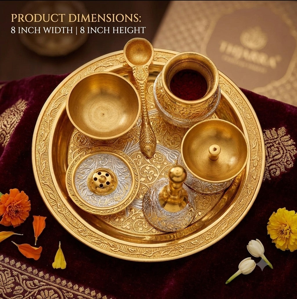 Pooja thali brass