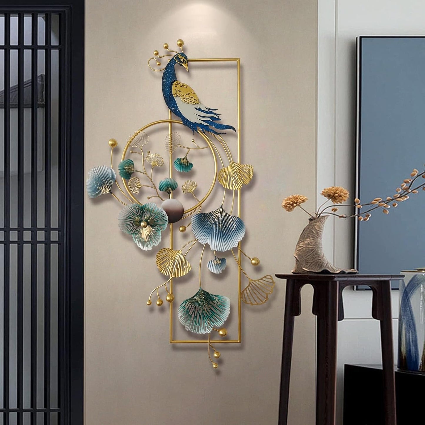 Decorative Metal peacock Wall Accent