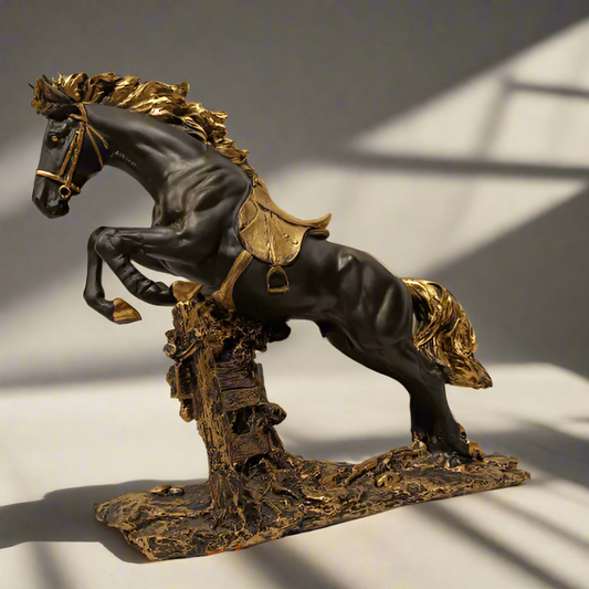 Black Jumping horse decor 14*5*13