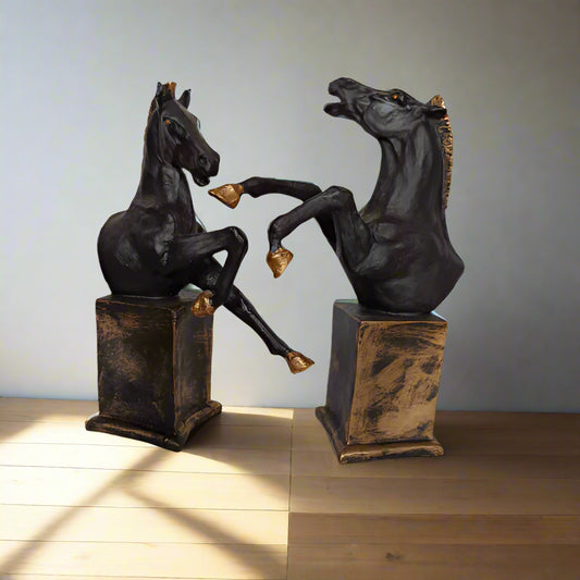 Black Stand Horse Decor Set 8*7