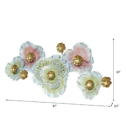 White Shine flower wall decor 47*2*24