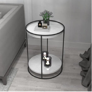 Marble Iron Side Table 20*14