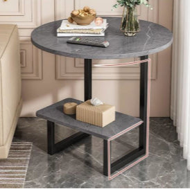 Marble Iron Side Table 22*20*1