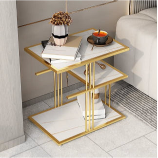 Marble Iron Side Table 22*18*12