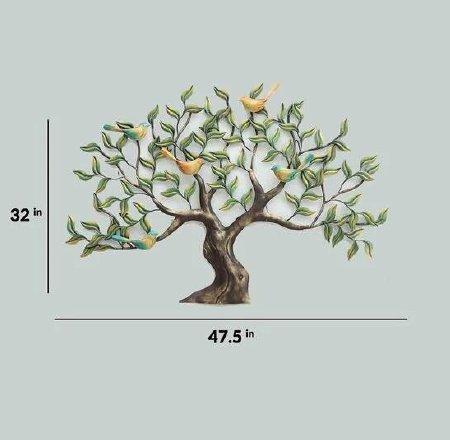 Five bird tree wall decor 47*2*32*1