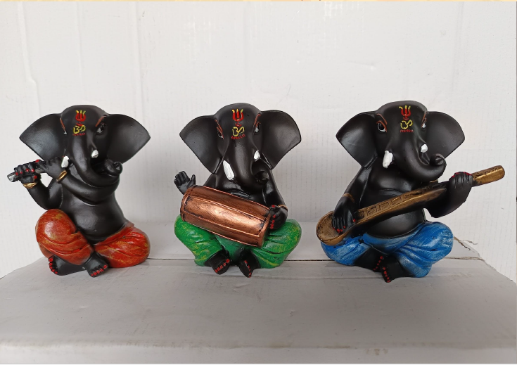 Black Ganesh Set Decor 6*5*5