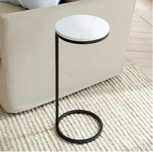 Marble Iron Side Table 20*10