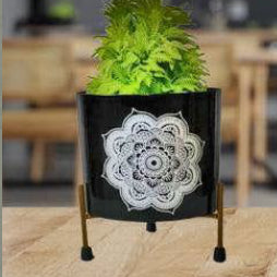 Planter With Golden Color Stand 12*12*18*3