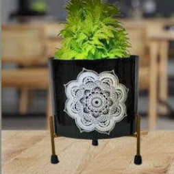 Planter with golden color stand 12*12*18*3