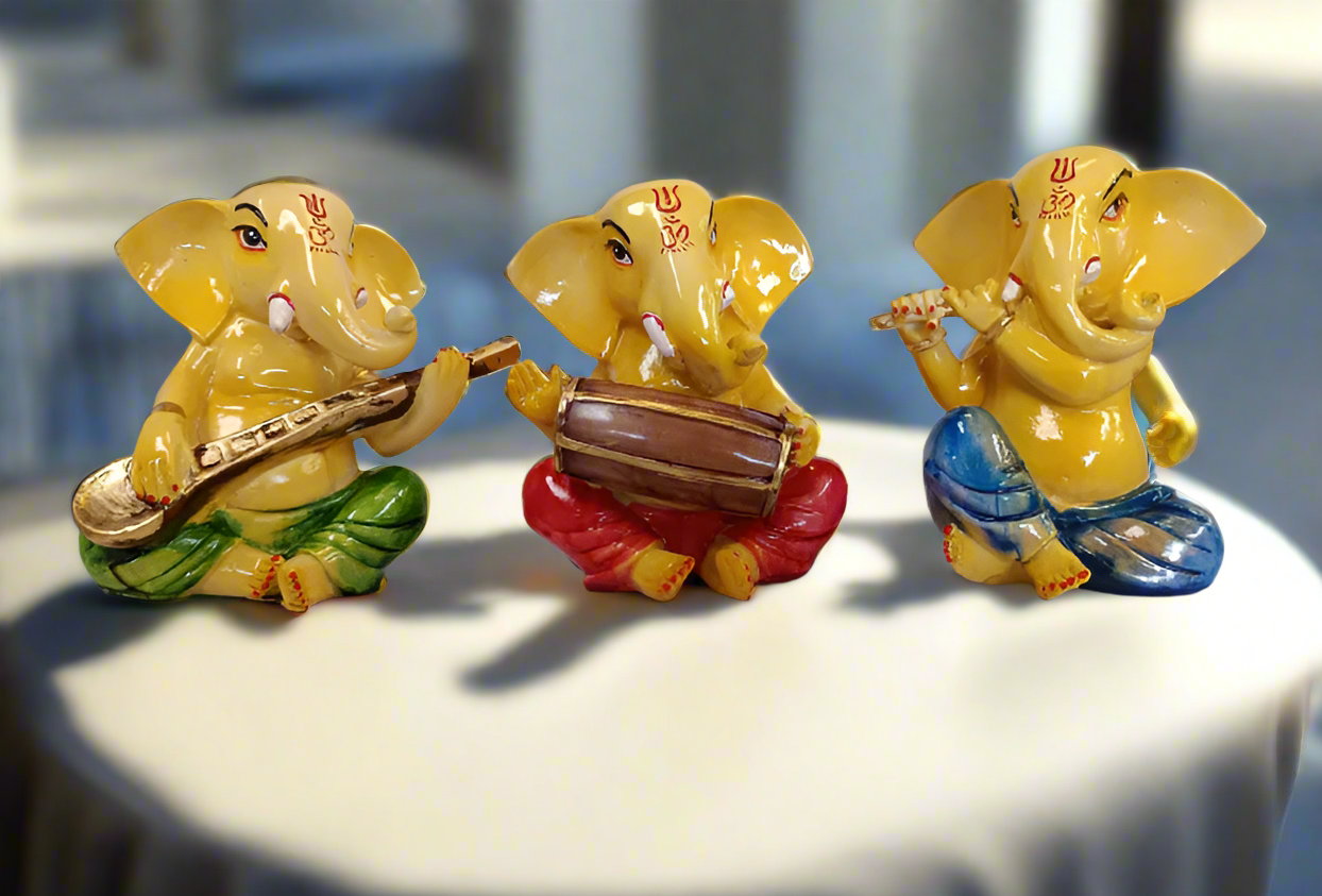 Yellow Ganesh Set Decor 6*5*5