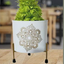 Planter with golden color stand 12*12*18*4