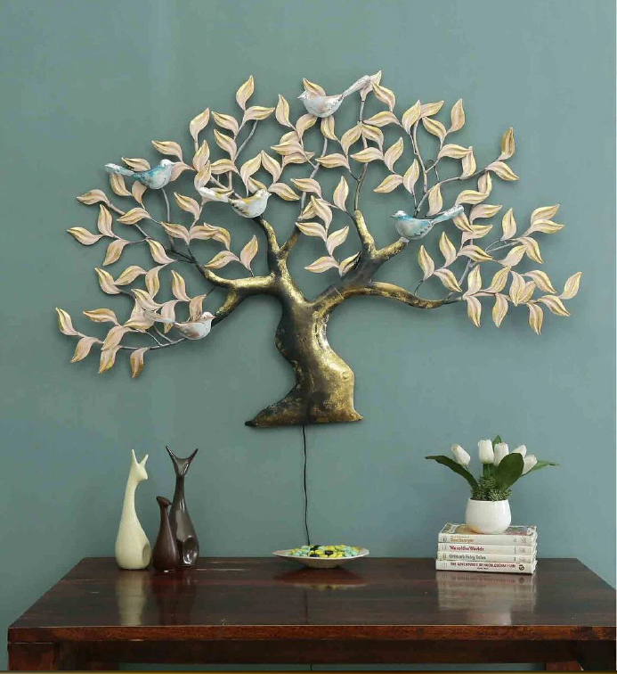 Five bird tree wall decor 47*2*32