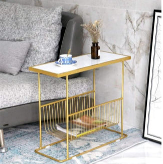 Marble Iron Side Table 24*18*12*1