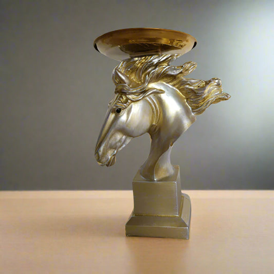 Horse With Tray Table Decor 7*3*10
